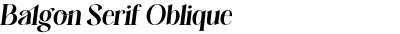 Balgon Serif Oblique